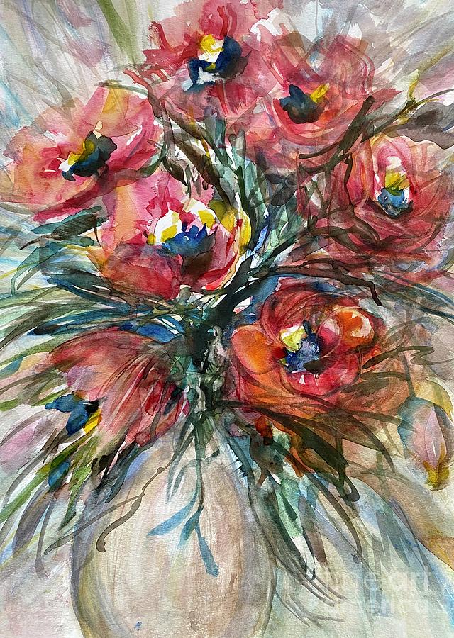 Vase of 7 Painting by Francelle Theriot