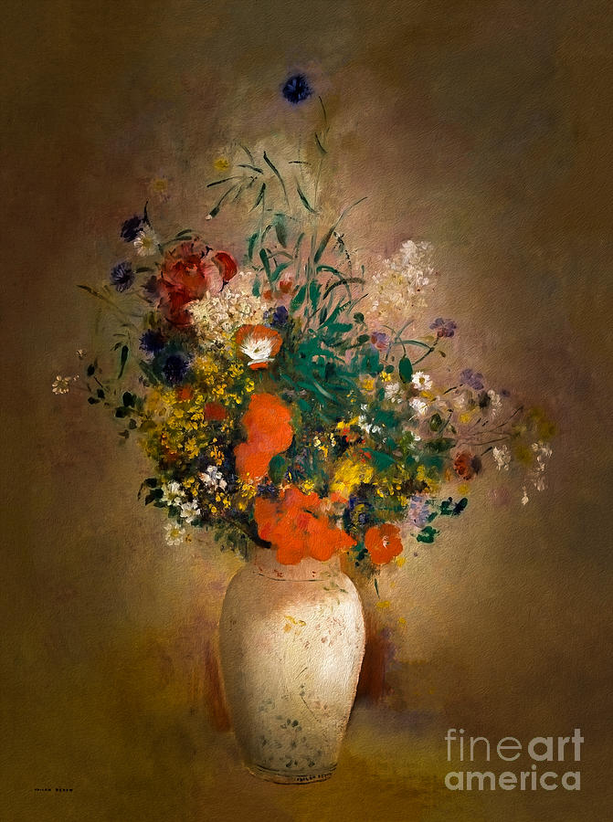 Vase of Flowers by Odilon Redon                                                    Photograph by Carlos Diaz