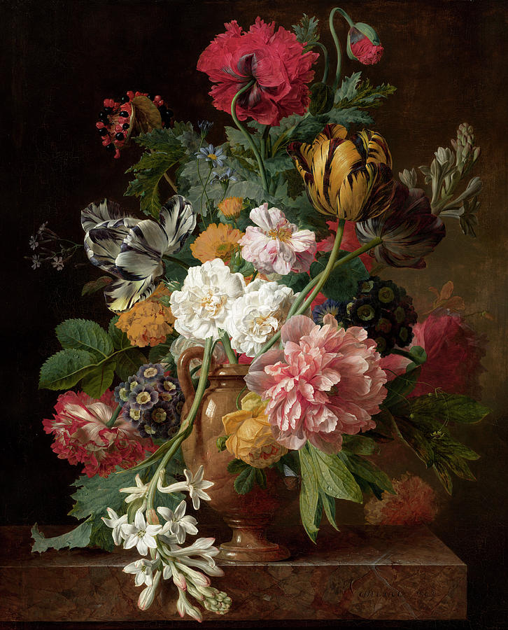 Vase of Flowers, 1807 Painting by Jan Frans van Dael - Fine Art America