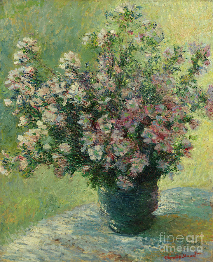 Vase of Flowers, 1881 to 82 by Monet Painting by Claude Monet