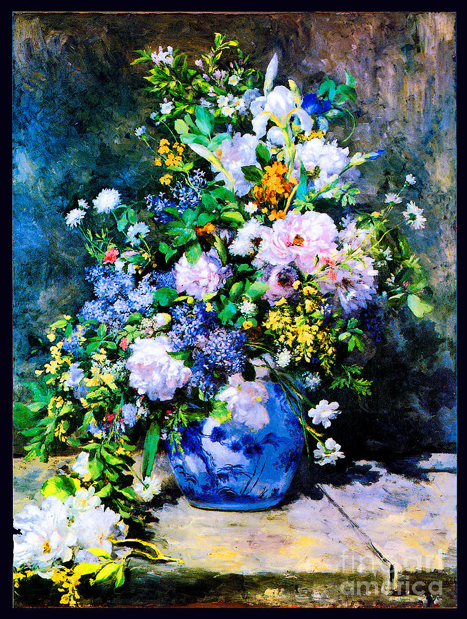 Vase of Flowers 1886  Painting by Pierre-Auguste Renoir