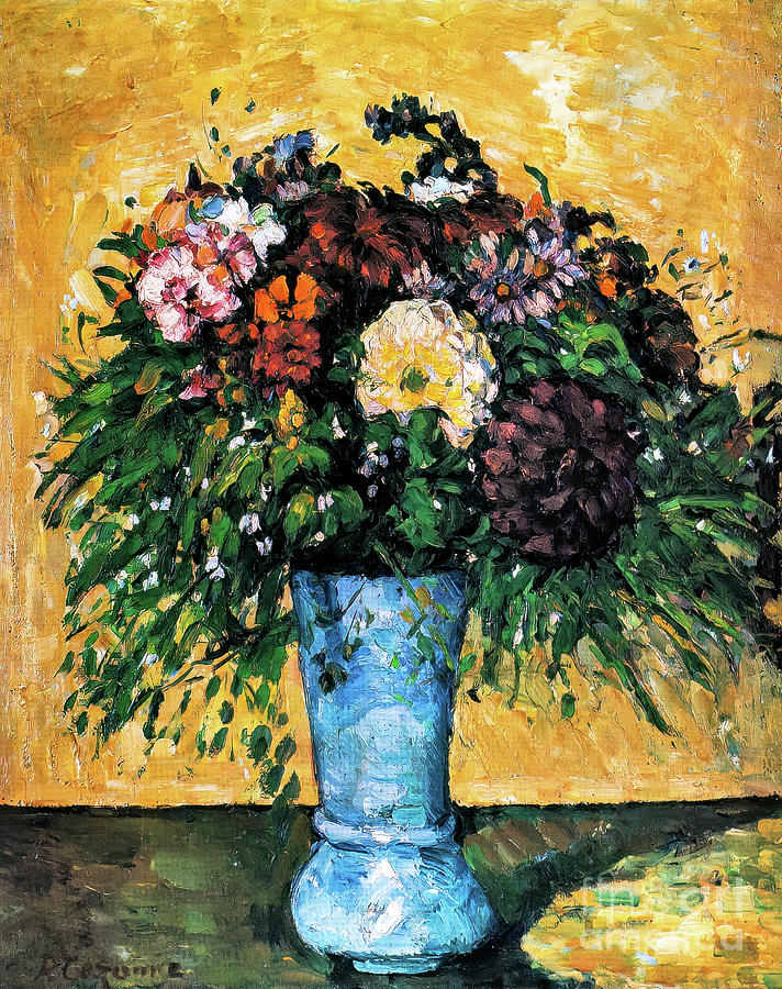 Vase of Flowers by Paul Cezanne 1874 Painting by Paul Cezanne