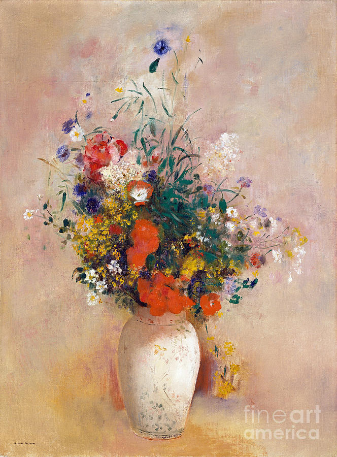 Vase of Flowers, c1906 Painting by Odilon Redon
