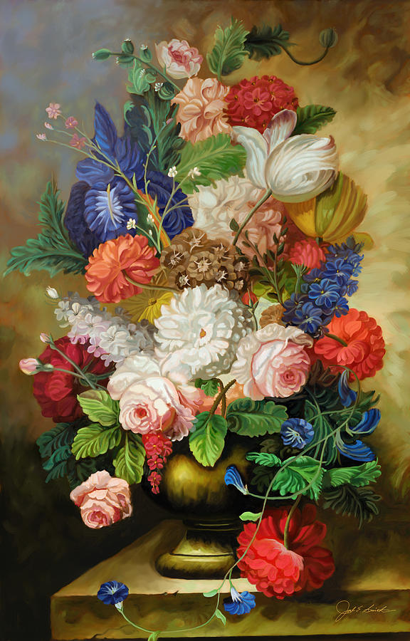 Vase of Flowers Painting by Joel Smith