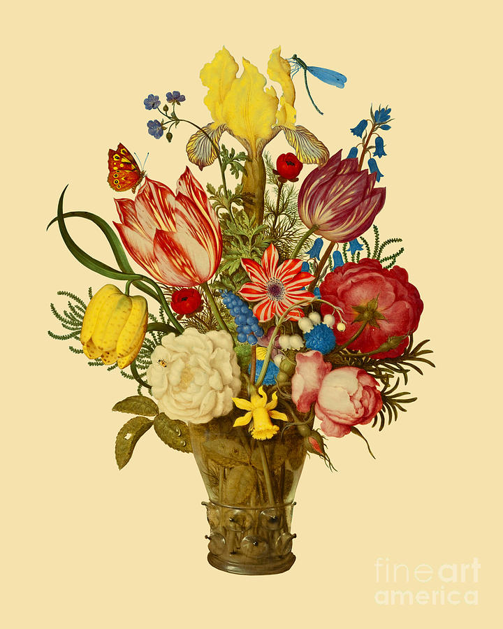 Flower Digital Art - Vase With Flowers by Madame Memento