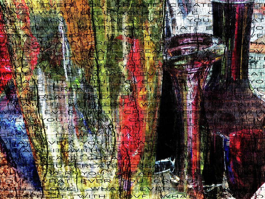 Vases Bold Color Abstract Mixed Media by Marie Jamieson