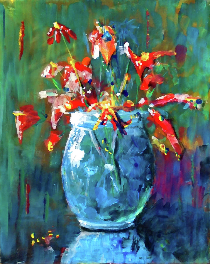 Vaso 3 Painting by Marcello Cicchini