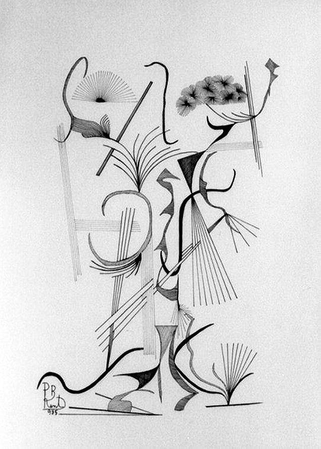 Natura Morta Drawing - Vaso con Mela e Uva by Paul Bonnie Kent