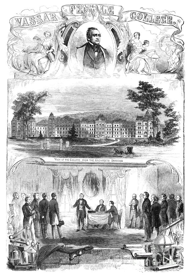 Portrait Drawing - Vassar College, 1861 by Granger