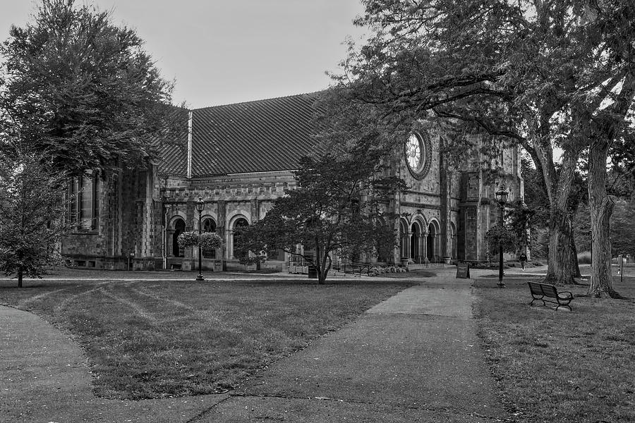 Vassar College Chapel NY BW Photograph by Susan Candelario