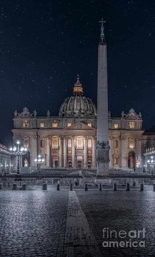 Vatican at Night, Rome, Italy Photograph by Liesl Walsh