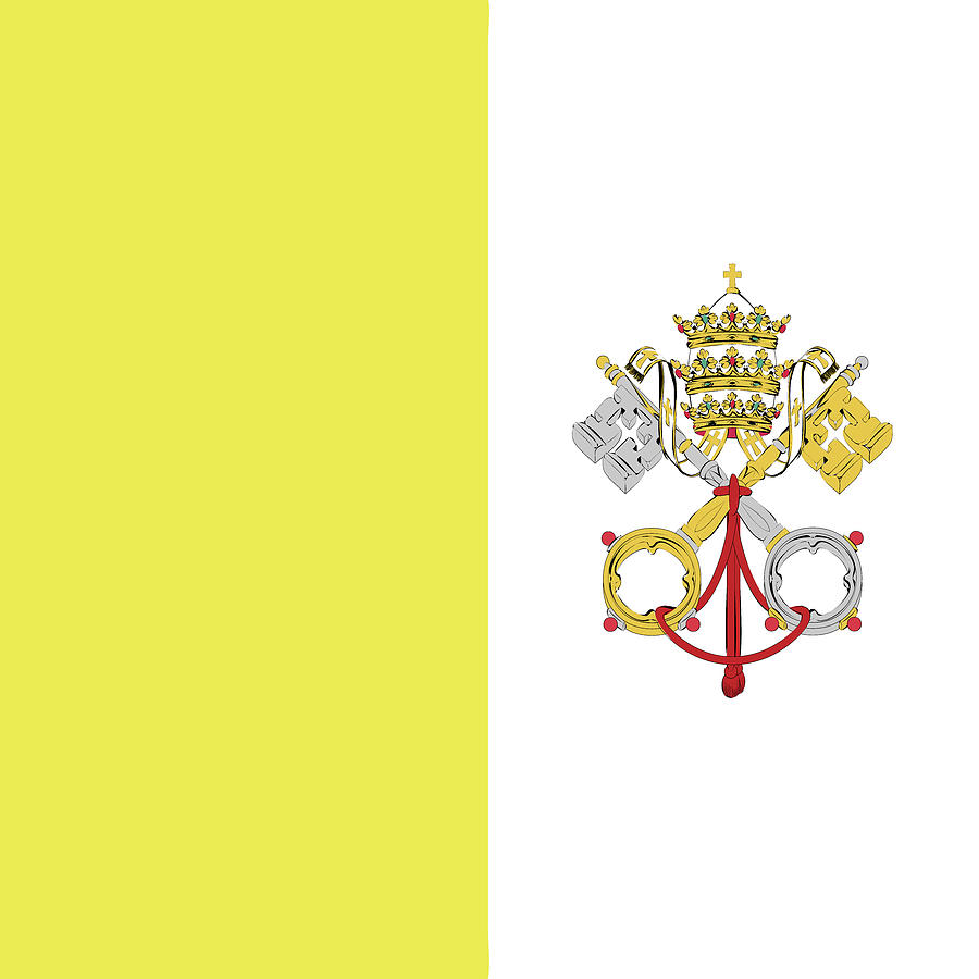 Vatican City Holy See flag emblem Mixed Media by Alexander Nedviga - Pixels