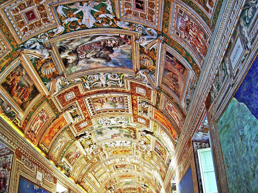 Vatican Gallery Of Maps Ceiling Photograph by Debbie Oppermann