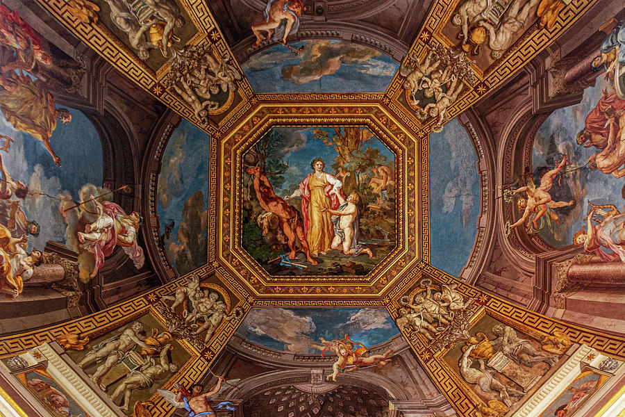 Vatican Museums Ceiling trv0106 Photograph by David Pringle - Fine Art ...