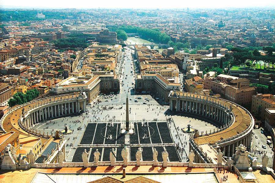 Vatican - St Peters Square. Photograph by Claude Taylor