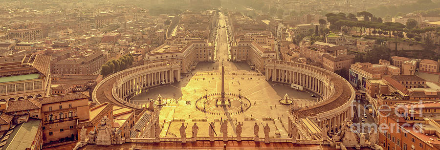 Vatican, St Peters Square panorama Photograph by Louise Poggianti