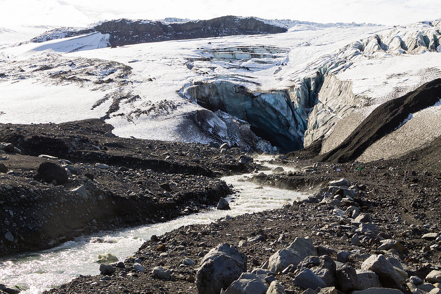 Vatnajokull glacier near Kverfjoll area, Iceland nature Photograph by Elleon