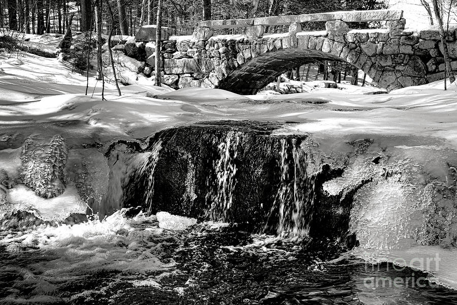 Vaughan Brook and Driving Bridge in Winter Photograph by Olivier Le Queinec