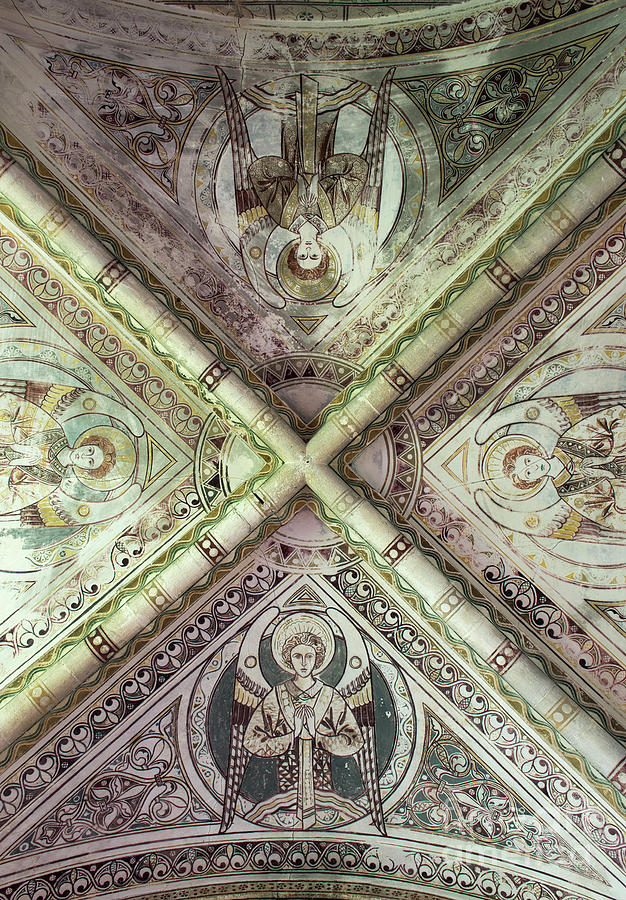 Vaulted Ceiling Hampnett Church Cotswolds Photograph by Tim Gainey