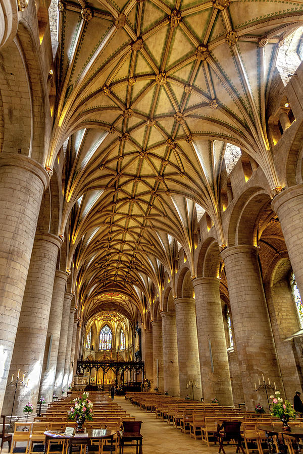 Vaulted Nave of Tewkesbury Abbey Photograph by W Chris Fooshee