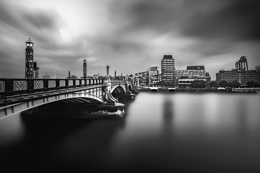 Vauxhall Bridge London Black and White Photograph by John Wright - Fine ...