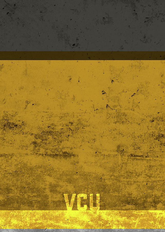 Sports Mixed Media - VCU Virginia Commonwealth Team Colors College University Distressed Retro Sports Poster Series by Design Turnpike