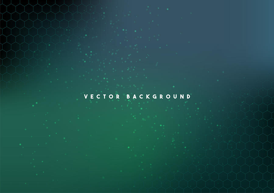 Vector Green Technology Background Drawing by Atakan