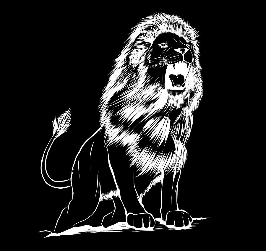 Hình minh họa sư tử nhảy múa giận dữ trên nền đen Vector: Hãy cùng thưởng thức hình ảnh sư tử đầy sức mạnh nhảy múa giữa đêm tối. Bạn không thể bỏ qua thiết kế vector này với đường nét tuyệt vời và ý tưởng táo bạo. Sử dụng hình ảnh này để trang trí phòng khách hoặc in ấn trên áo thun sẽ giúp tạo nên điểm nhấn thu hút mọi ánh nhìn.