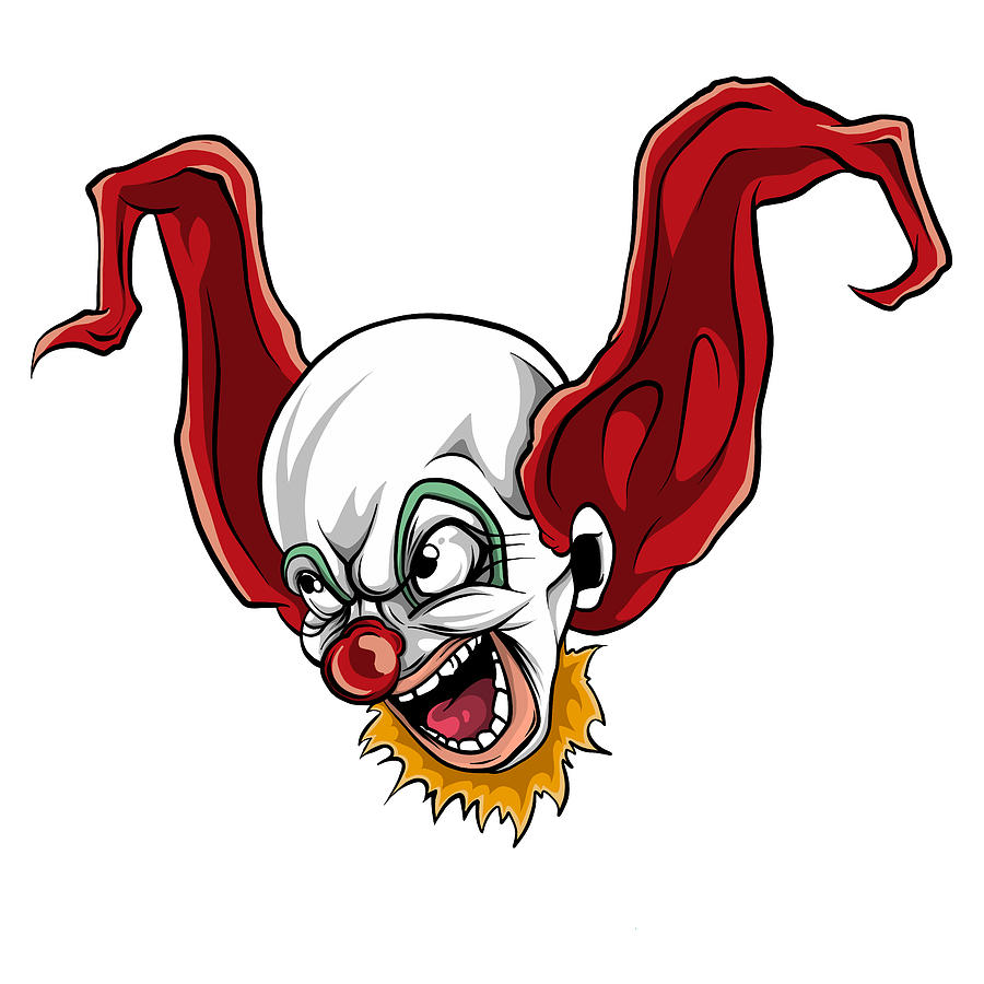 Vector Illustration Of Face Evil Killer Clown Digital Art by Dean  Zangirolami - Fine Art America