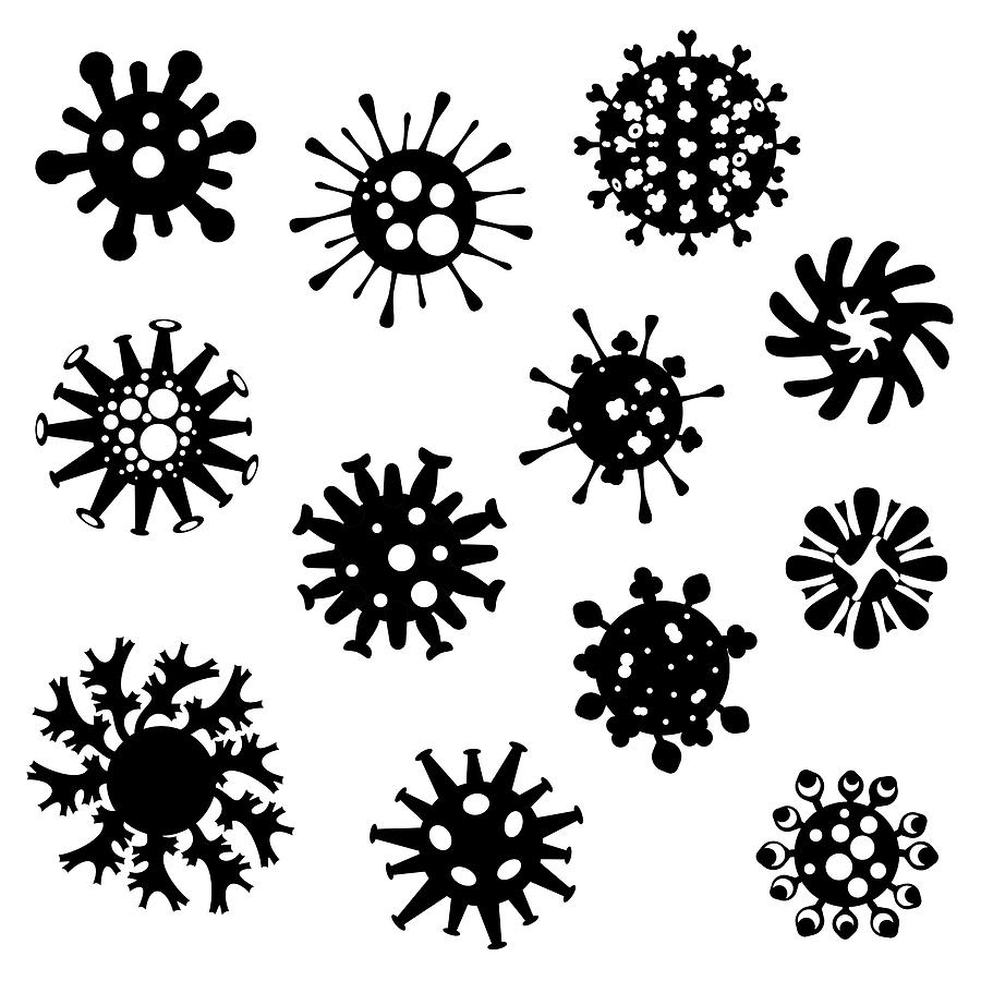 Vector illustration of Viruses Drawing by Tharun15