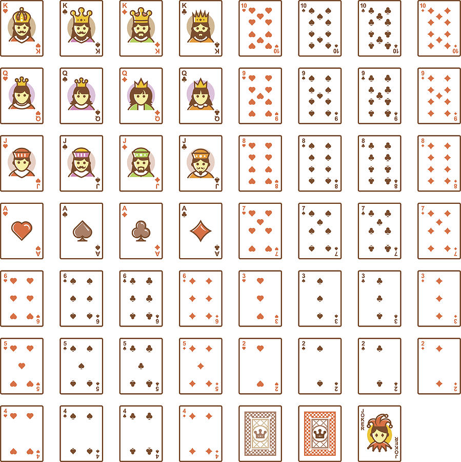 Vector playing cards set Drawing by Tarras79