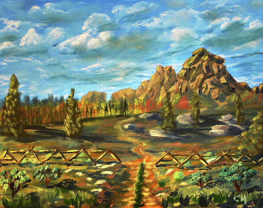 Mountain Painting - Vedauwoo Trail by Chance Kafka