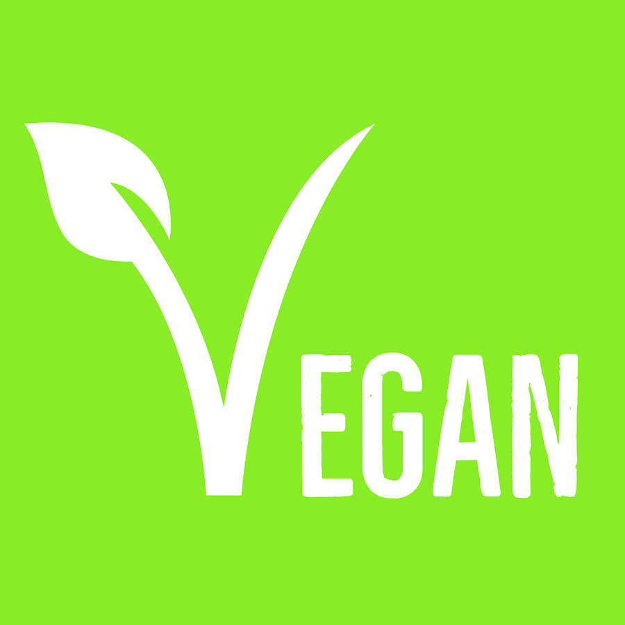 Vegan on Green Background  Photograph by David Morehead