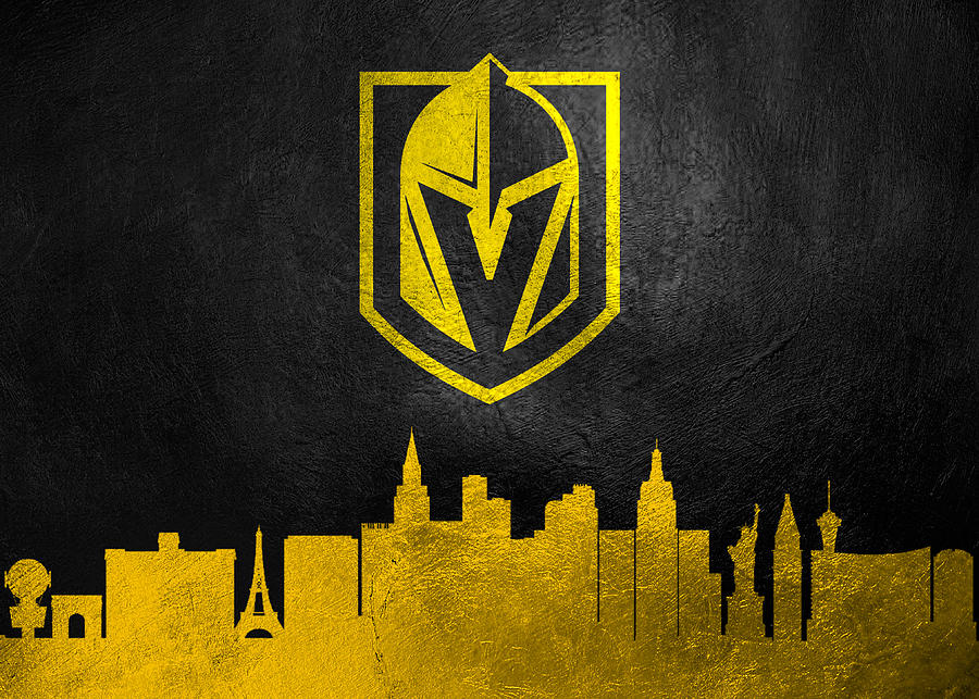 Vegas Golden Knights Skyline Digital Art By Ab Concepts