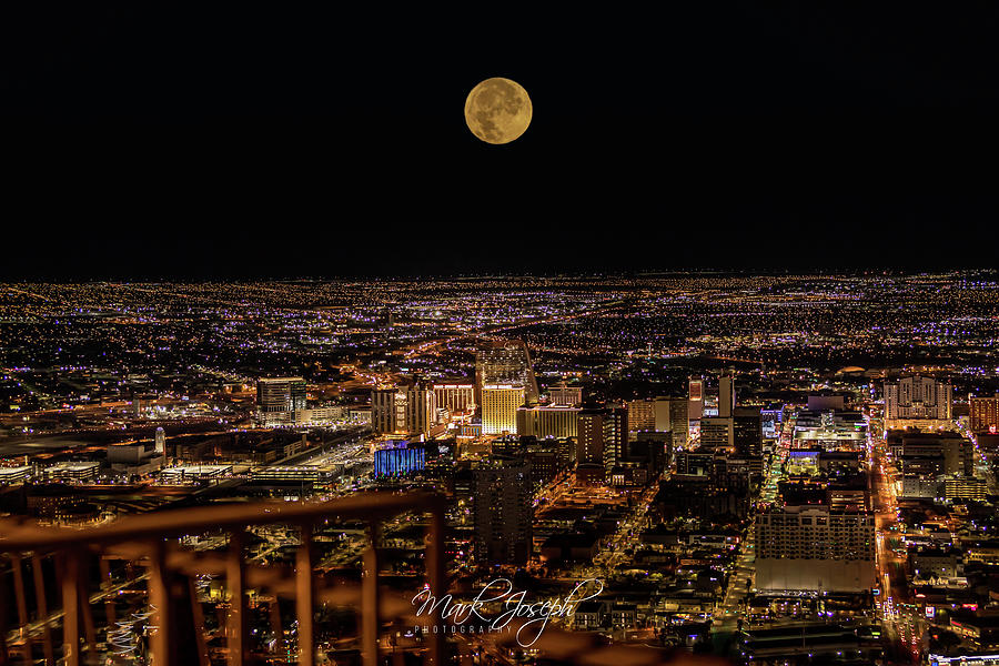 Vegas Moon Photograph by Mark Joseph