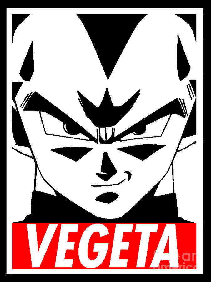 Vegeta Digital Art by Valentino Samuelsson