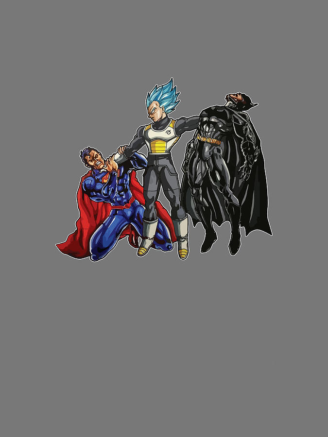 Vegeta Vs Superman And Batman Digital Art By Andrew Jr