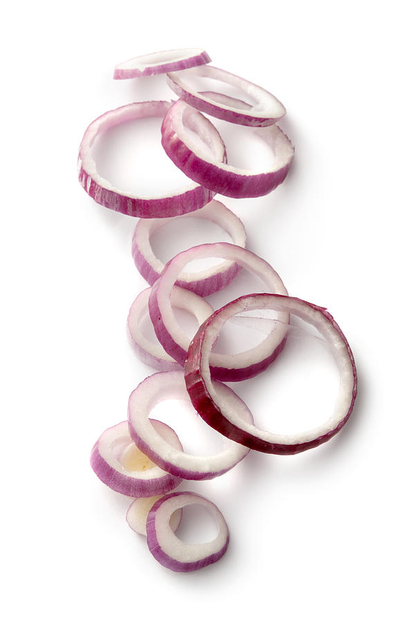 Vegetables: Red Onion Isolated on White Background Photograph by Floortje