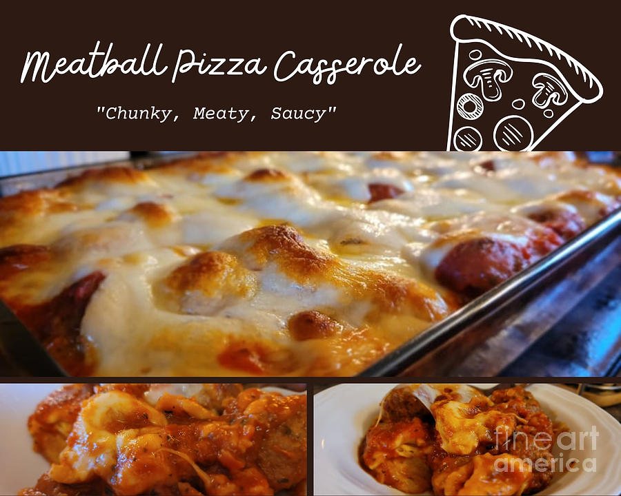 Veggie Meatball Pizza Casserole Photograph by Maxine Billings Fine