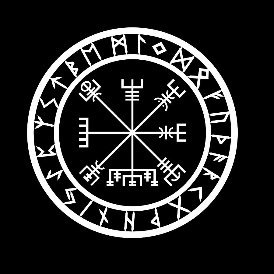 Vegvisir Rune Circle Variant II Painting by Harrison Murphy | Fine Art ...