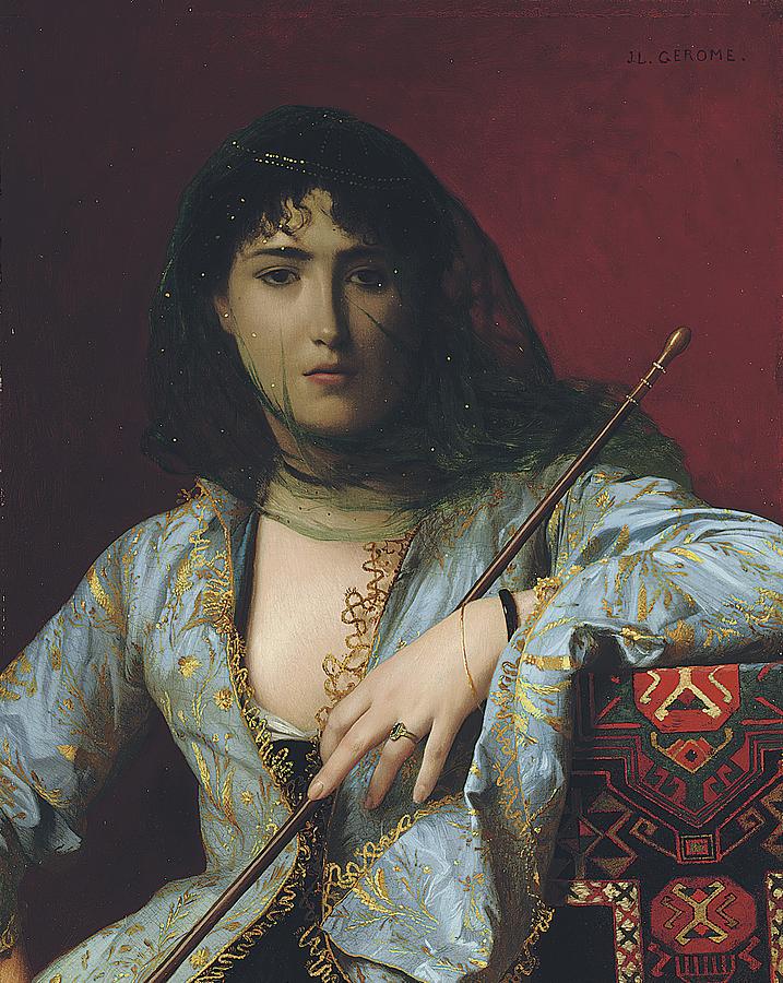Veiled Circassian Beauty 1880 Painting by Jean Leon Gerome