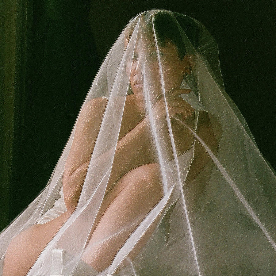 Veiled Woman 2 Painting by Tony Rubino