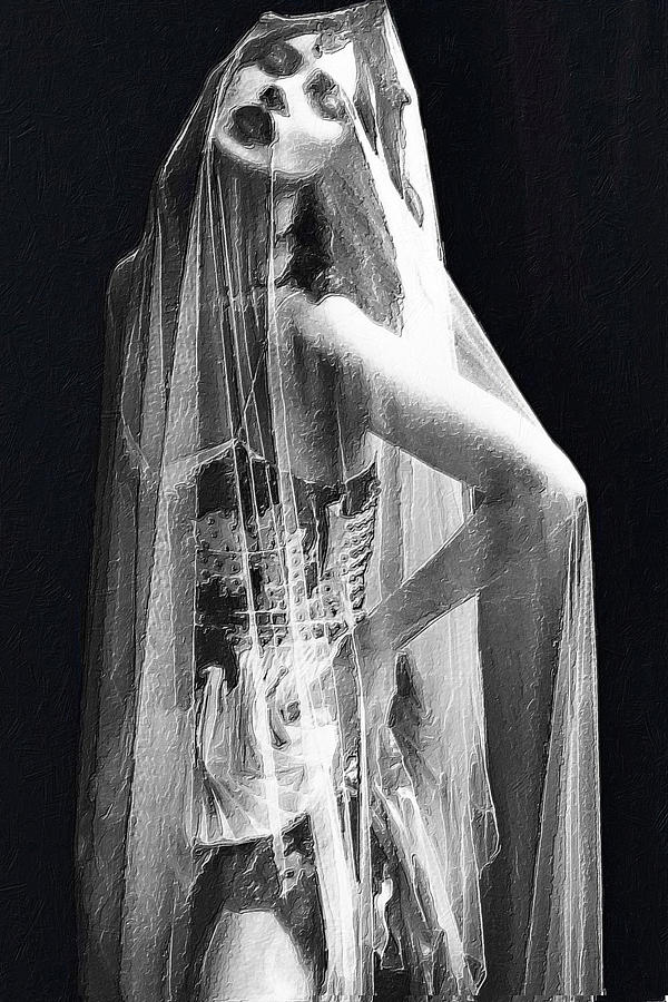 Veiled Woman Painting by Tony Rubino