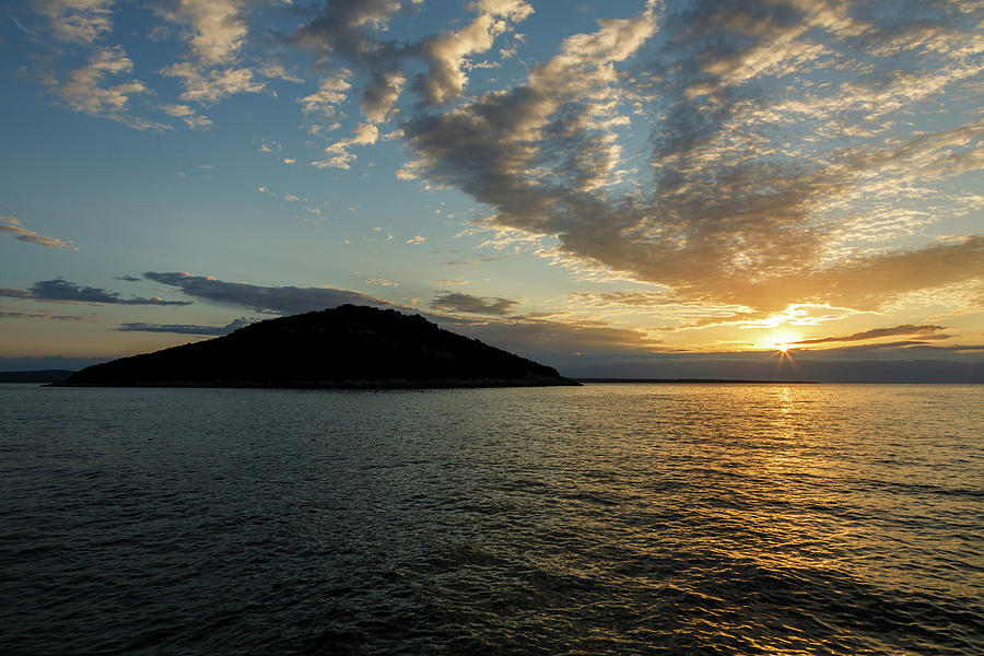 Veli Osir Island at sunrise, Losinj Island, Croatia. Photograph by Ian Middleton