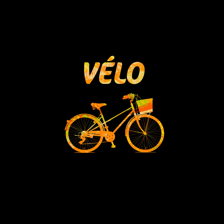 Velo Bicycle Graphic Digital Art by Nancy Merkle