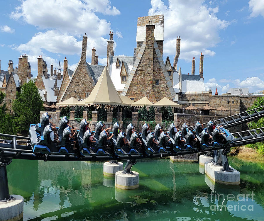 Velocicoaster and Hogsmeade Photograph by David Lee Thompson