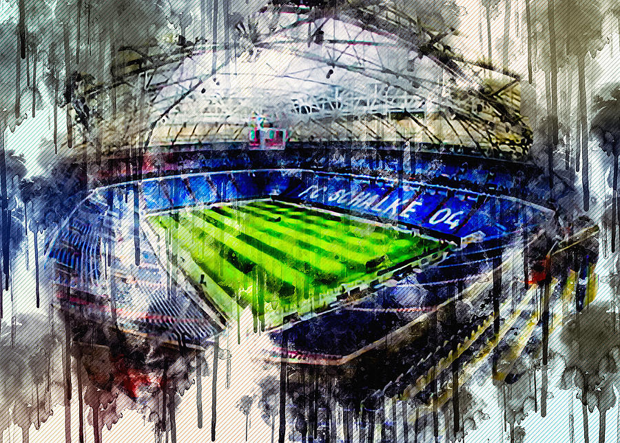 Veltins Arena Gelsenkirchen Hdr Empty Stadium Schalke 04 Stadium ...