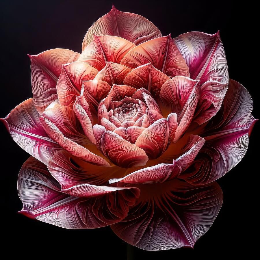 Flowers Still Life Digital Art - Velvet Blossom by Bill And Linda Tiepelman