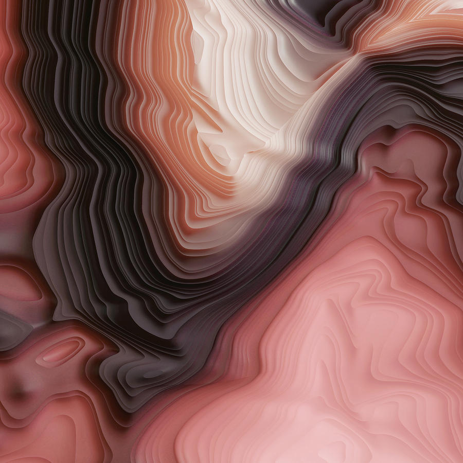 Abstract Digital Art - Velvet Cake by Spacefrog Designs
