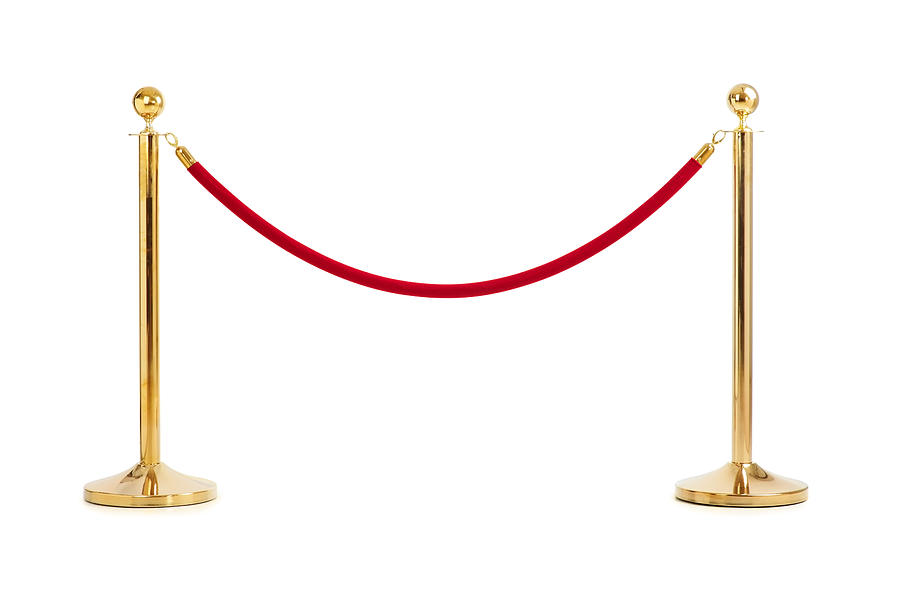 Velvet rope isolated Photograph by GlobalStock